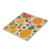 Summer Fruit Harmony - Keramik Wasserfarbe Tile Fliese (Seite)