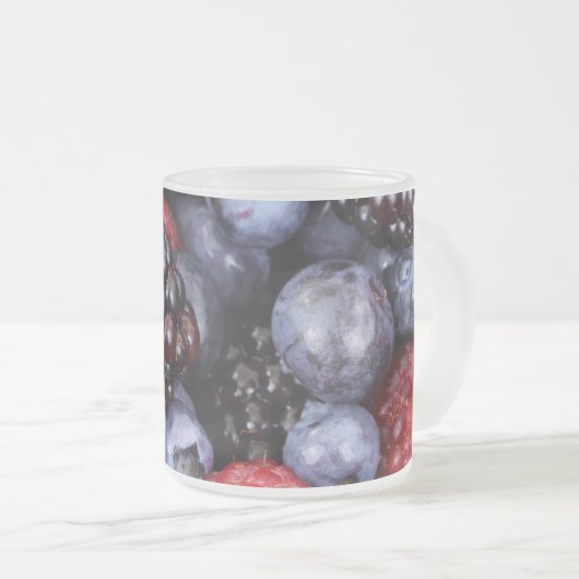 Summer Fruit Mixed Berries Close Up Photo Mattglastasse (VorderseiteRechts)