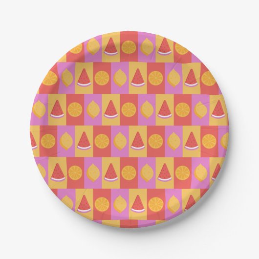 Summer Fruit Paper Plate Pappteller (Vorderseite)