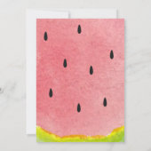 Summer Fruit Party Thema für Mädchen Einladung (Rückseite)