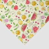 Summer Fruit Pattern | Gelb Seidenpapier (Ausschnitt)
