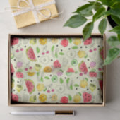 Summer Fruit Pattern | Gelb Seidenpapier (Geschenk)