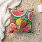 Summer Fruit Pattern Throw Kissen (Decke)