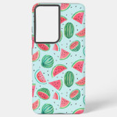 Summer Fruit Pattern | Wassermelone | Rot grün Samsung Galaxy Hülle (Rückseite)