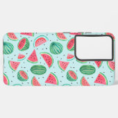 Summer Fruit Pattern | Wassermelone | Rot grün Samsung Galaxy Hülle (Linke Seite)