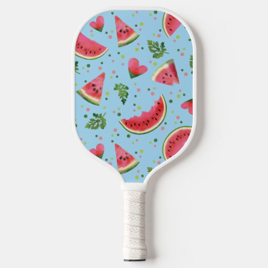 Summer Fruit Pattern Wassermelone Rote Vegetation Pickleball Schläger (Vorderseite)