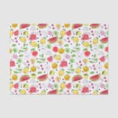 Summer Fruit Pattern | weiß Seidenpapier (Vorderseite)