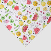 Summer Fruit Pattern | weiß Seidenpapier (Ausschnitt)