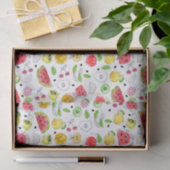 Summer Fruit Pattern | weiß Seidenpapier (Geschenk)
