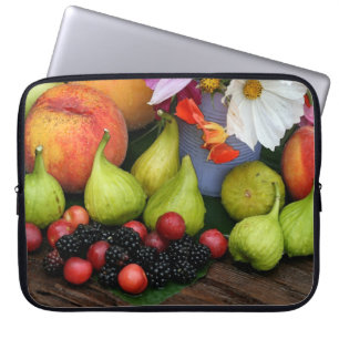 Summer Fruit Peach Figs Blume Electronics Bag Laptopschutzhülle