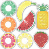 Summer Fruit Pool Floats Aufkleber (Vorderseite)
