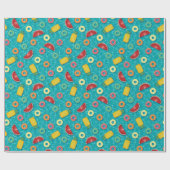 Summer Fruit Pool Floats Geschenkpapier (Flach)