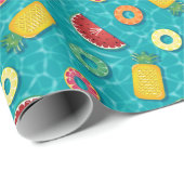 Summer Fruit Pool Floats Geschenkpapier (Rolleneckpunkt)