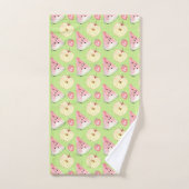 Summer Fruit Slices Green Handtuch (Handtuch)