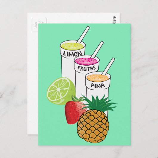 Summer Fruit Smoothie Postkarte (Vorne/Hinten)