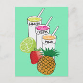 Summer Fruit Smoothie Postkarte (Vorderseite)
