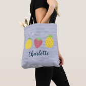 Summer Fruit Trio mit Navy Pinstripe Tasche (Von Nahem)