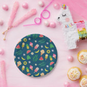 Summer fruits and ice cream pattern pappteller (Party)