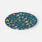 Summer fruits and ice cream pattern pappteller (Schrägansicht)