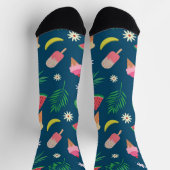 Summer fruits and ice cream  pattern socken (Oben)
