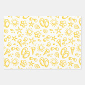 Summer Fun2 Wrapping Paper Flat Sheet Set 3 Geschenkpapier Set (Vorderseite 3)