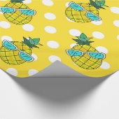 Summer fun Ananas Sonnen-Geschenkpapier Geschenkpapier (Ecke)