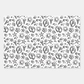 Summer Fun B&W Geschenkpapier Set (Vorderseite)