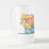 Summer Fun Beach Family Wiedersehen - Individuelle Mattglas Bierglas (Vorderseite Links)