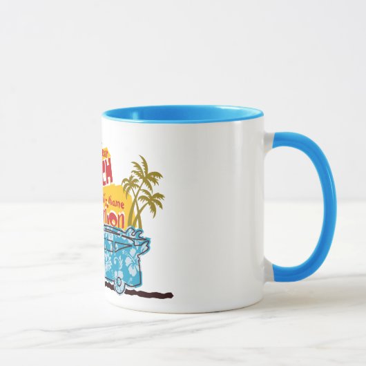 Summer Fun Beach Family Wiedersehen - Individuelle Tasse (Rechts)