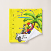 Summer Fun Beach Palm Tree Badetücher Sets (Waschlappen)