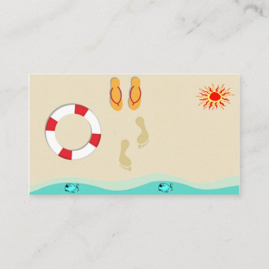 Summer Fun Business Card Visitenkarte (Rückseite)