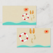 Summer Fun Business Card Visitenkarte (Vorne/Hinten)