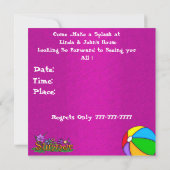 Summer Fun Cocktail Pool Party Einladung (Rückseite)