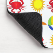 Summer Fun Crab Beach Ball Sunshine Starfish Mousepad (Ecke)