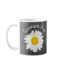 Summer Fun Daisy Blume auf Grau Personalisiert