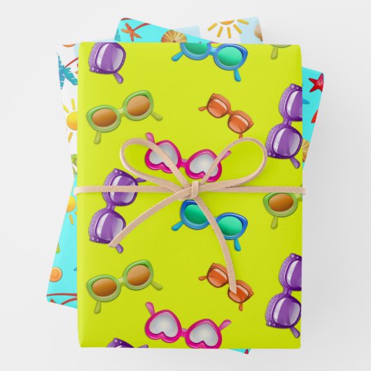 Summer Fun Design Girl's Party Geschenkpapier Set (Beispiel)
