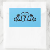 Summer Fun Flip Flops Palm Trees Stickers (Tasche)