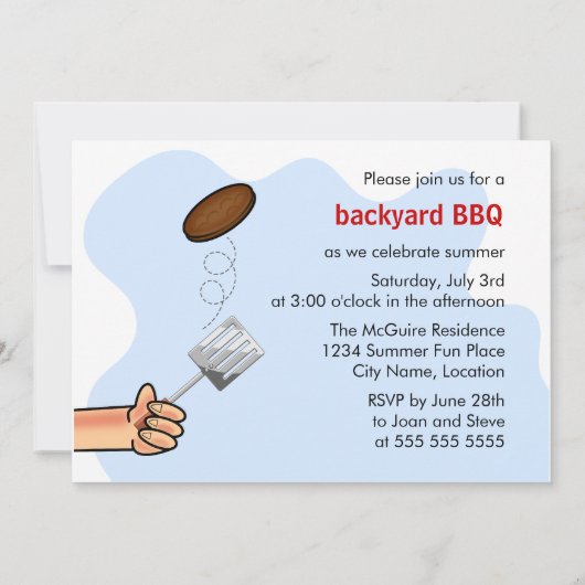 Summer Fun GRILLEN Party Einladung (Rückseite)