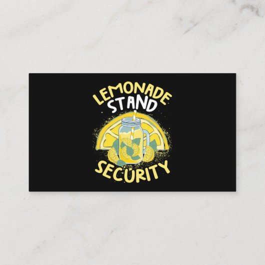 Summer Fun Lemonade Stand Security Boss Lemonade C Visitenkarte (Rückseite)