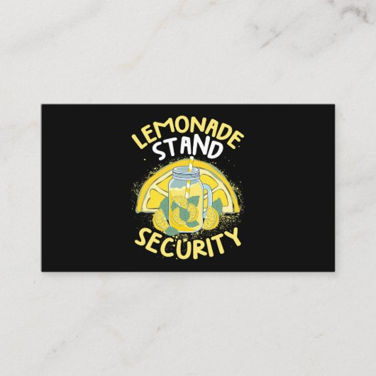 Summer Fun Lemonade Stand Security Boss Lemonade C Visitenkarte (Vorderseite)
