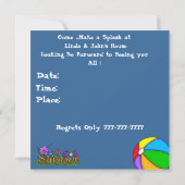 Summer Fun Martini Pool Party Einladung (Rückseite)