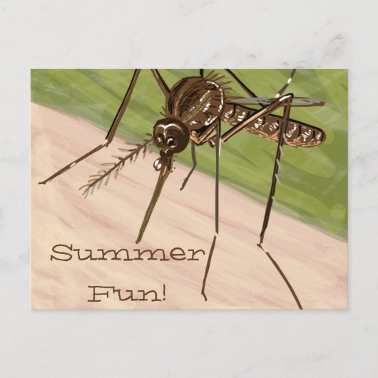 "Summer Fun!" Mosquito Art Postcard Postkarte (Vorderseite)