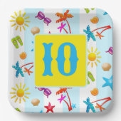 Summer Fun Muster Kids Party Paper Teller (Vorderseite)