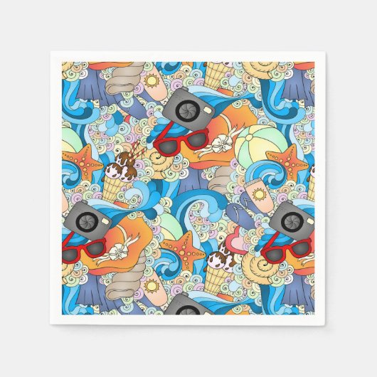 Summer Fun Muster Serviette (Vorderseite)