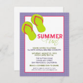 Summer Fun Picnic/GRILLEN Invitation (lila) Einladung (Vorne/Hinten)