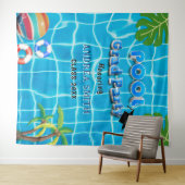 Summer Fun Pool Abschluss Modernes Foto Hintergrun Wandteppich (Beispiel (Horizontal))