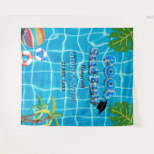 Summer Fun Pool Abschluss Modernes Foto Hintergrun Wandteppich (Vorderseite (Horizontal))