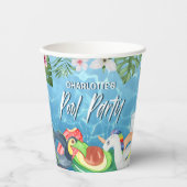 Summer Fun Pool Party Geburtstag Pappbecher (Vorderseite)