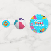 Summer Fun Pool Party Individuelle Name Konfetti (Vorderseiten)