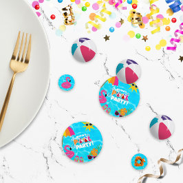 Summer Fun Pool Party Individuelle Name Konfetti